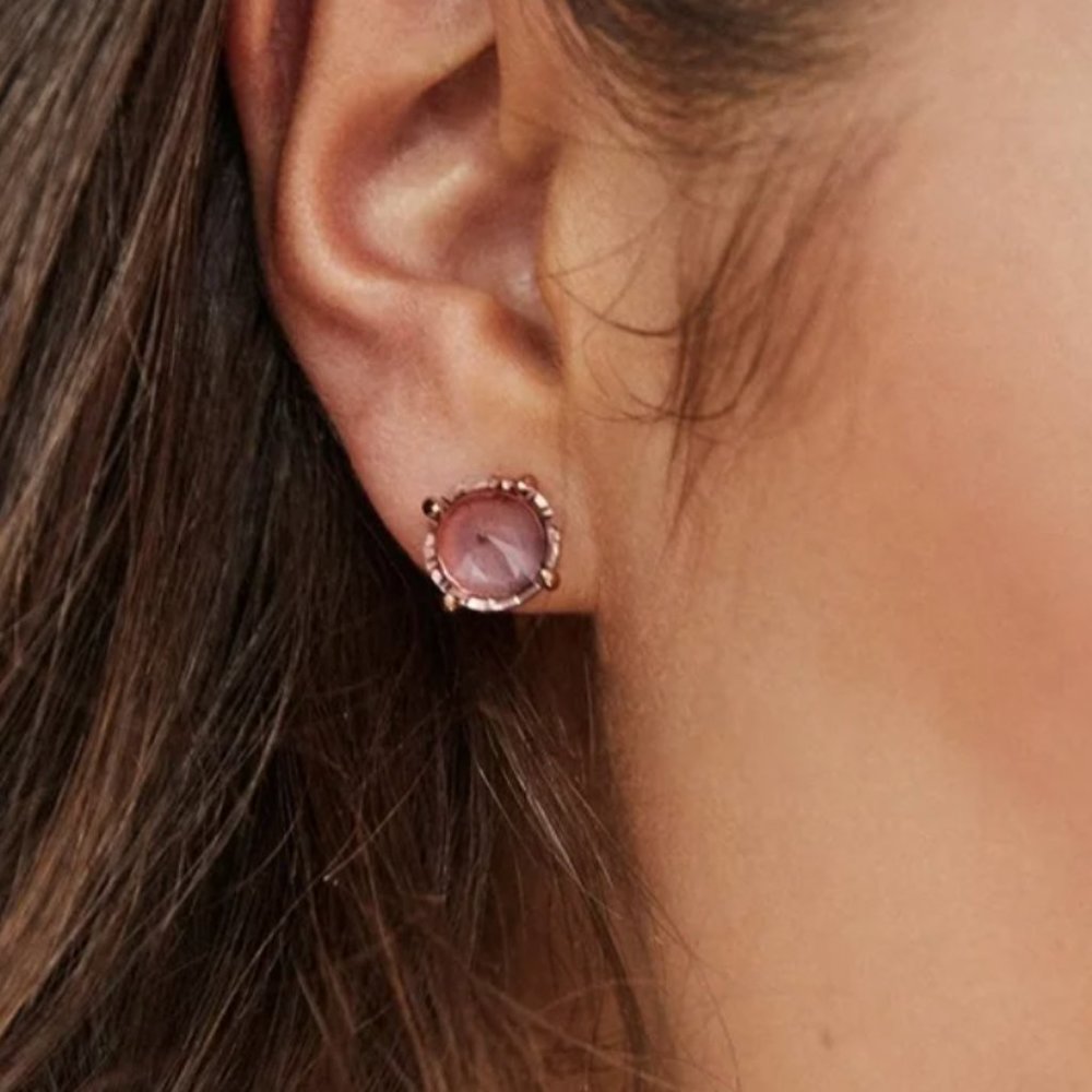 Kendra Scott Jolie Stud Earrings - peach ombre and rose gold